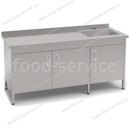 Стіл-тумба з мийкою КВ ДР (двері розпашні) 1200х600х850